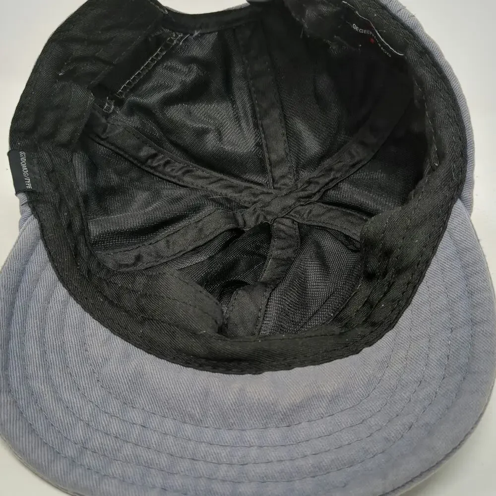 Gegeen Domog Baseball Cap Gray One Size Distressed Short Brim Toggle Strap Hat